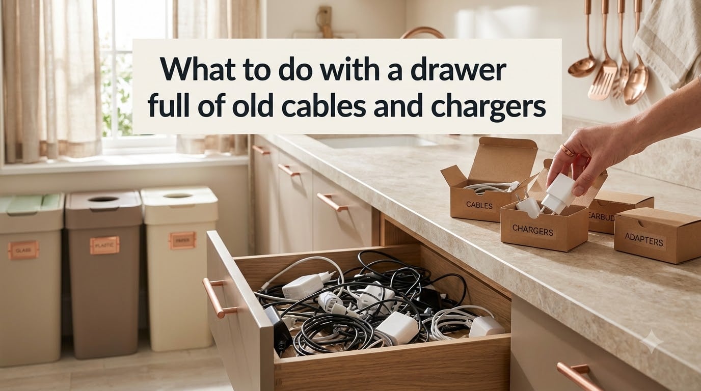 What to do with a drawer full of old cables and chargers