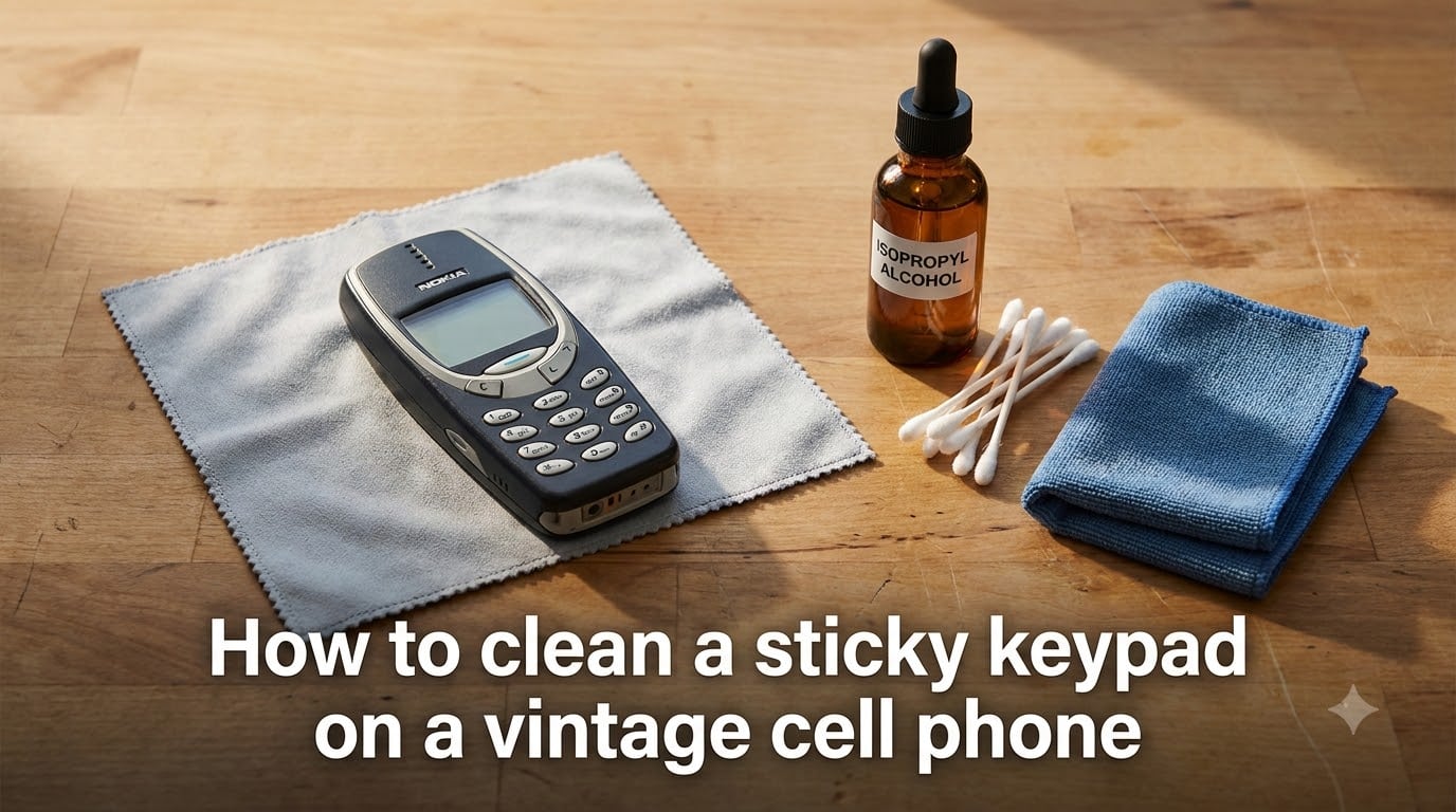 How to clean a sticky keypad on a vintage cell phone