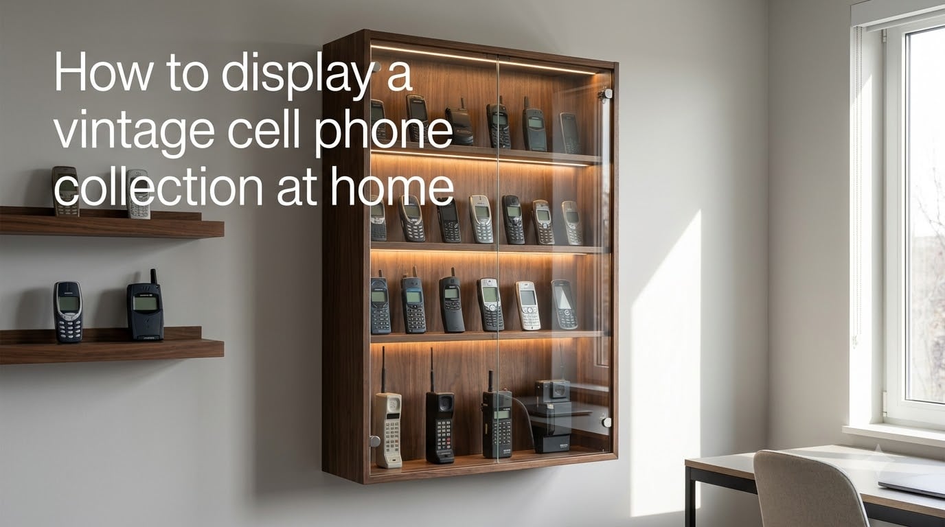 How to display a vintage cell phone collection at home