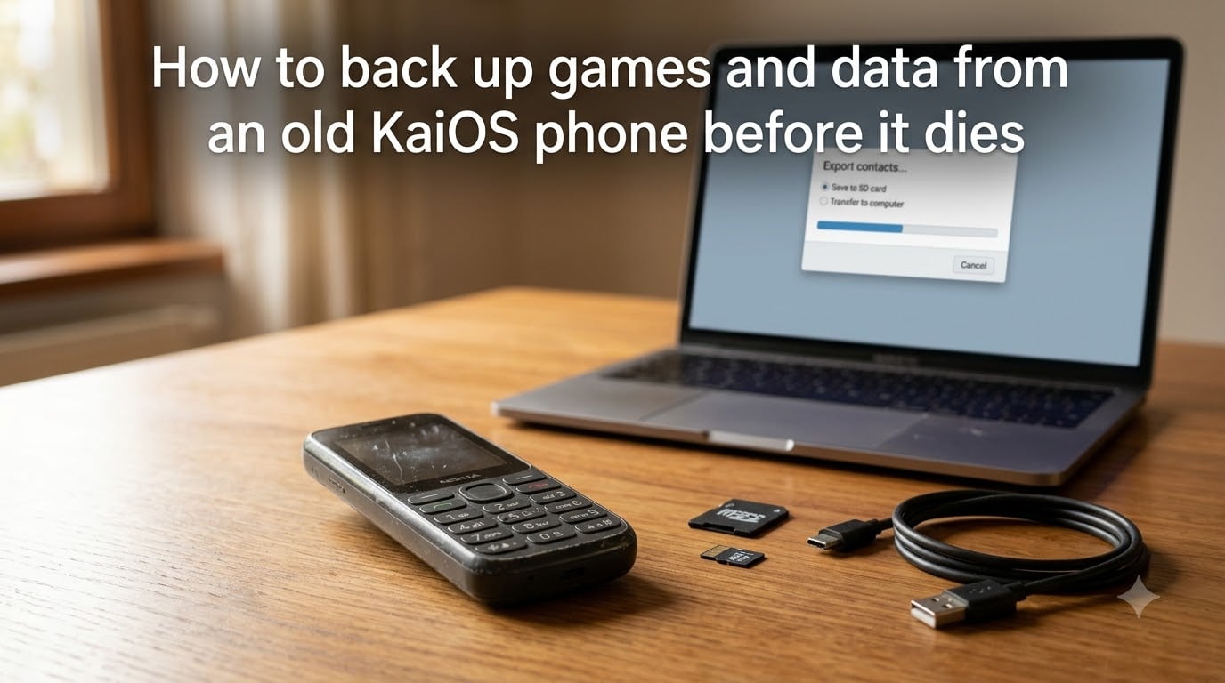How to back up games and data from an old KaiOS phone before it dies
