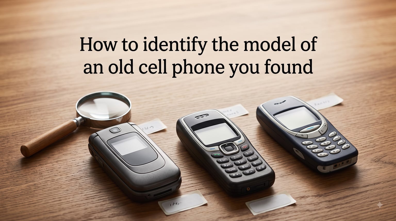 How to identify the model of an old cell phone you found
