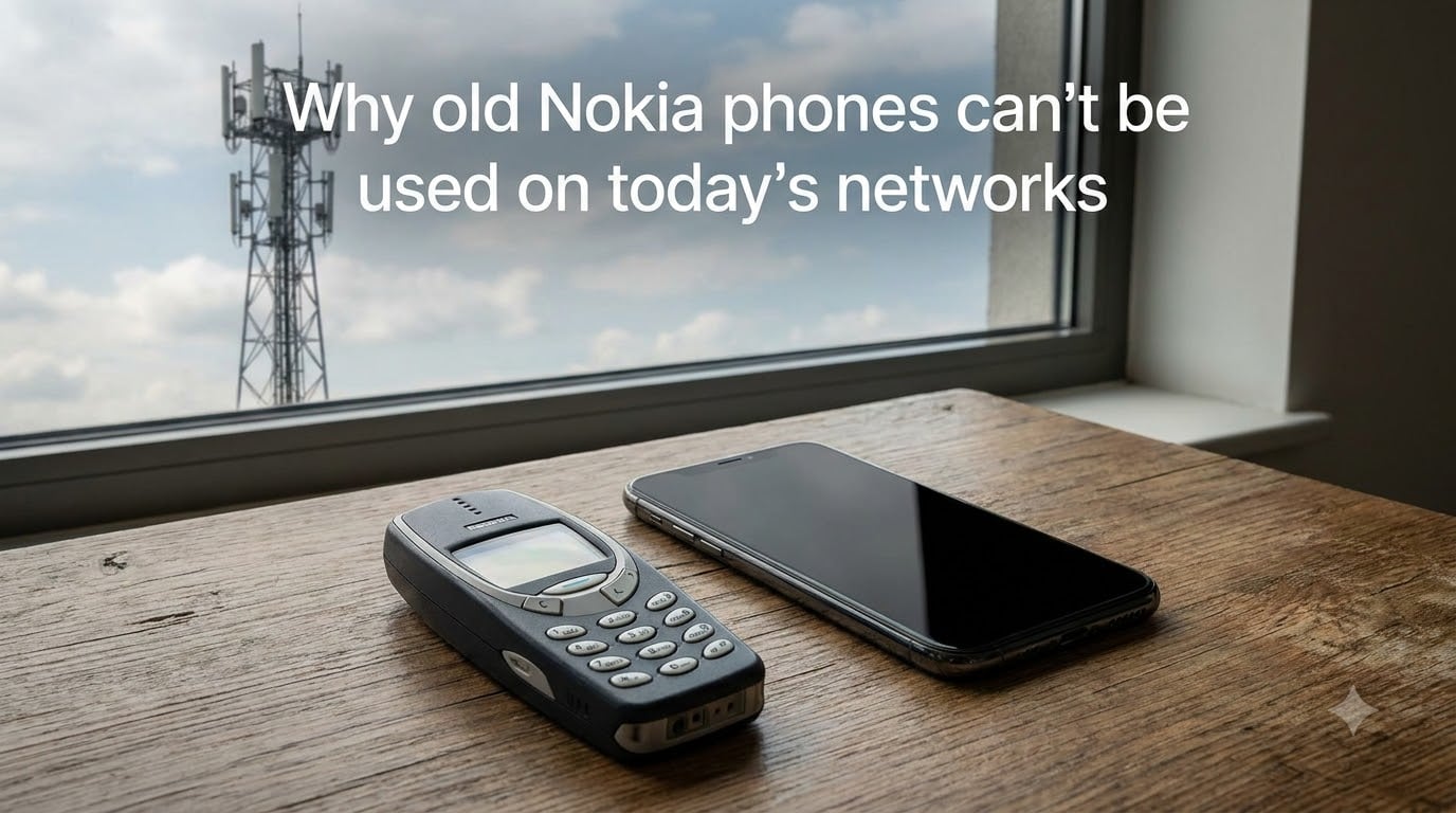 Why old Nokia phones can't be used on today's networks