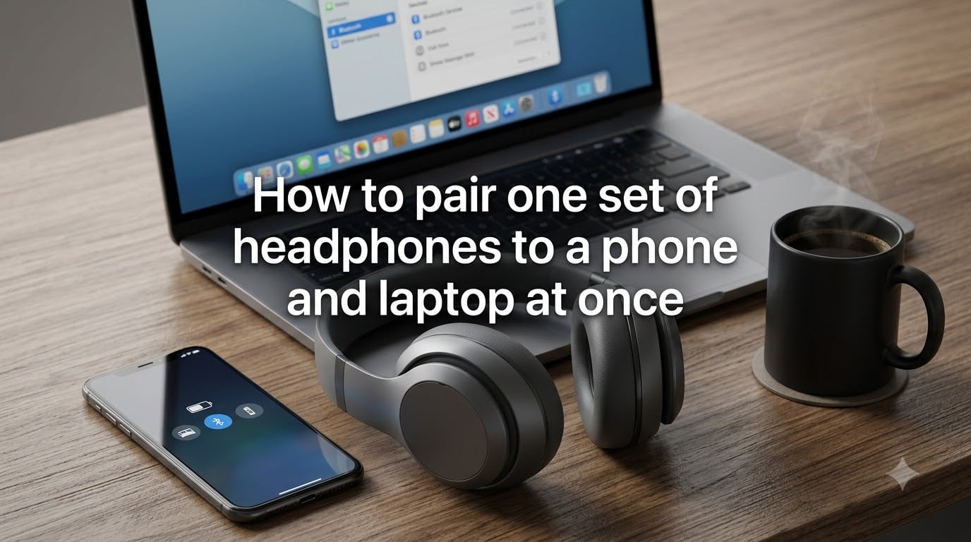 How to pair one set of headphones to a phone and laptop at once