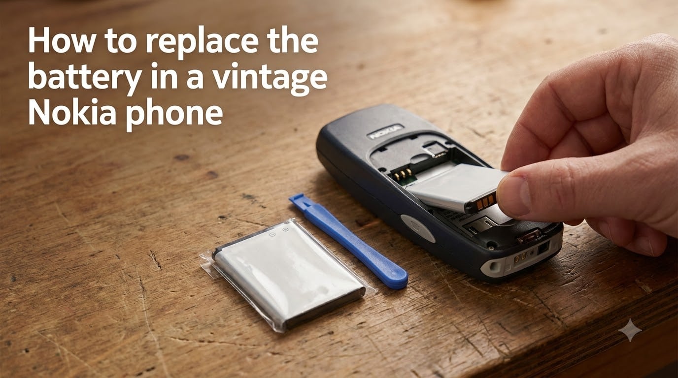 How to replace the battery in a vintage Nokia phone