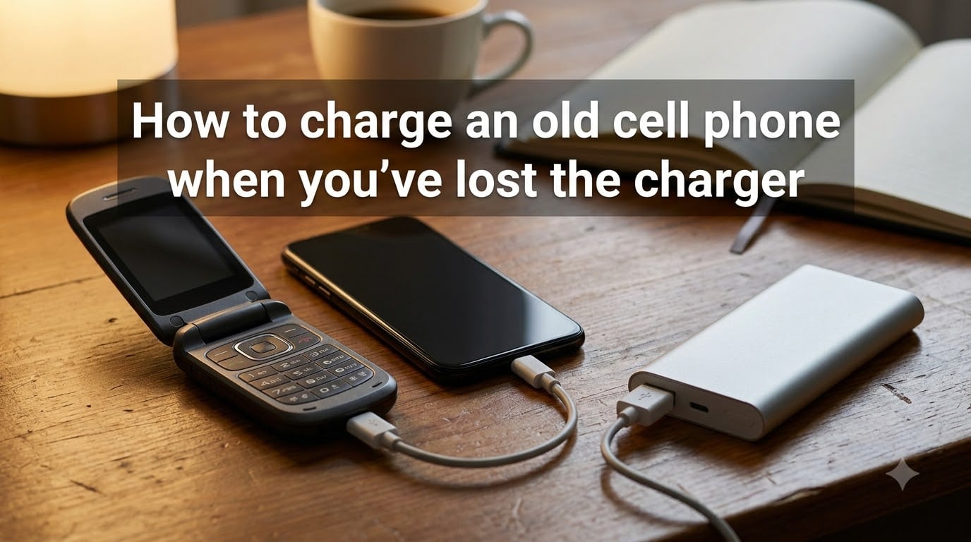 How to charge an old cell phone when you've lost the charger