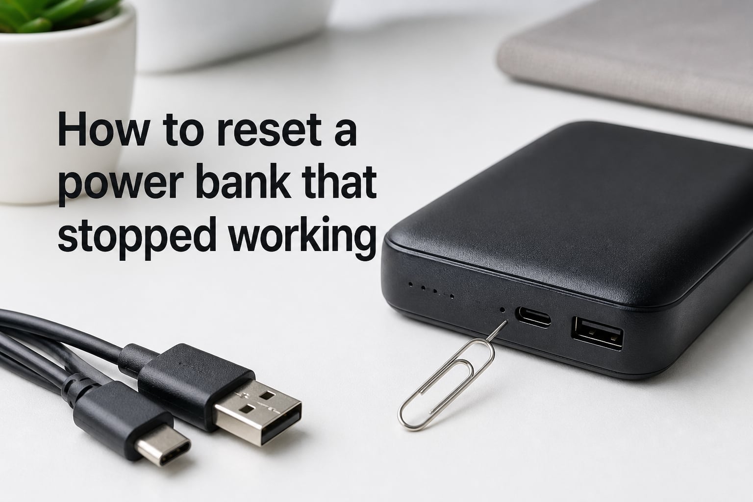 How to reset a power bank that stopped working