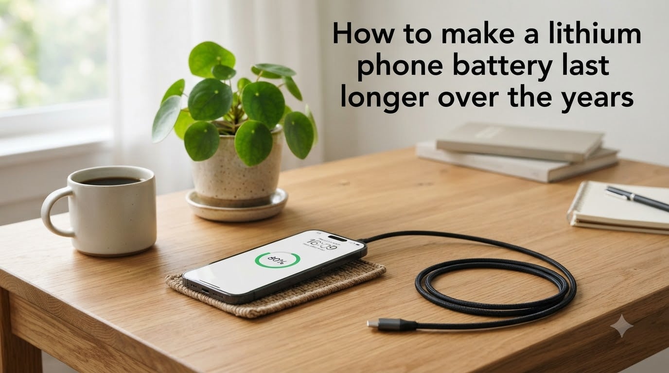 How to make a lithium phone battery last longer over the years