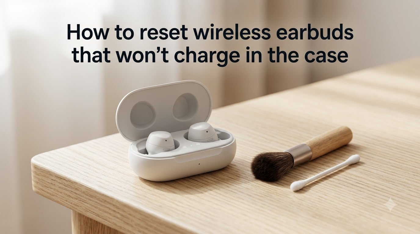 How to reset wireless earbuds that won't charge in the case