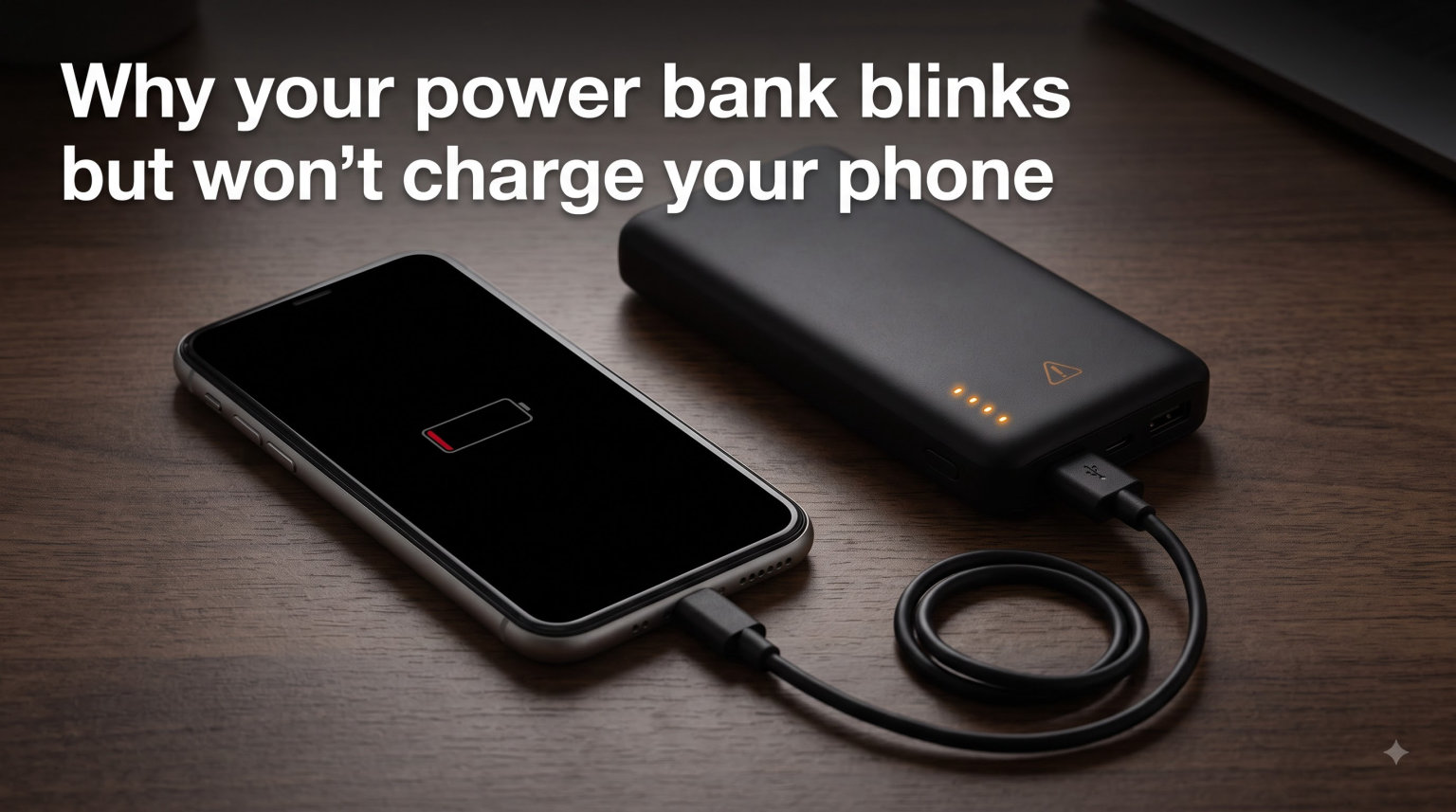 Why your power bank blinks but won't charge your phone