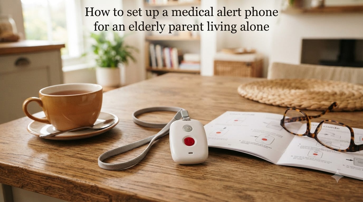 How to set up a medical alert phone for an elderly parent living alone