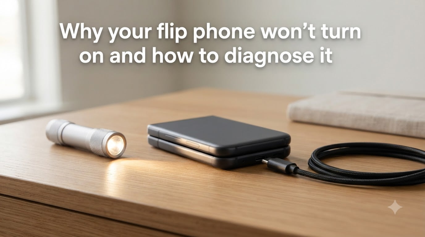 Why your flip phone won't turn on and how to diagnose it