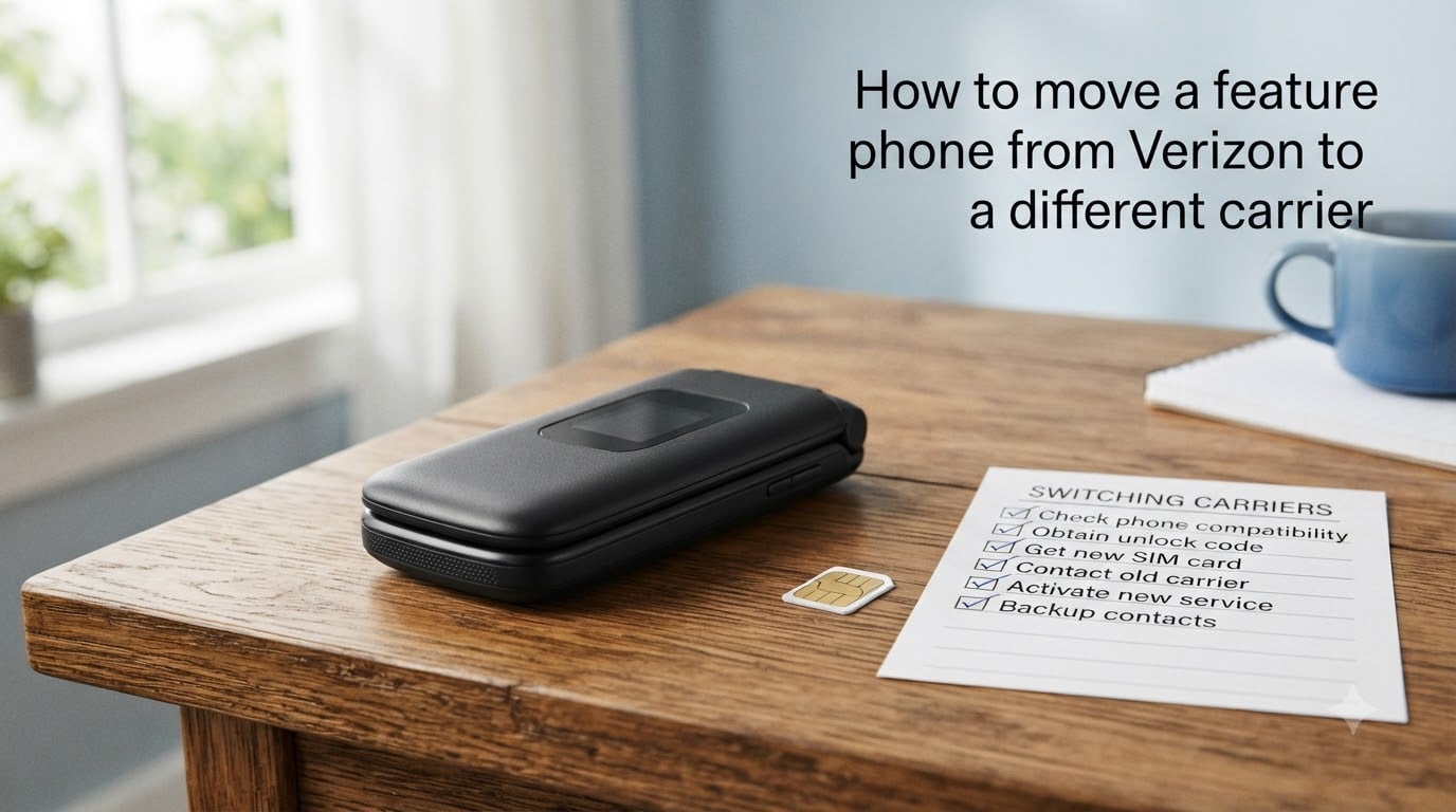 How to move a feature phone from Verizon to a different carrier
