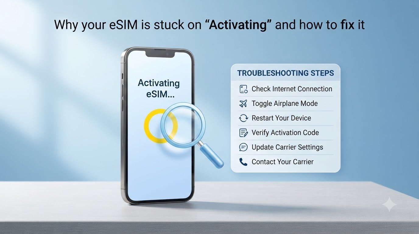 Why your eSIM is stuck on "Activating" and how to fix it