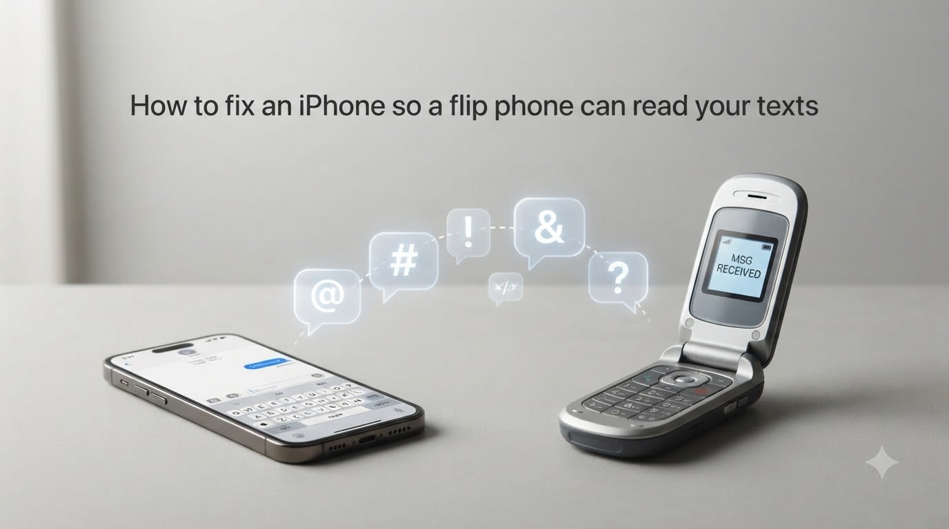 How to fix an iPhone so a flip phone can read your texts