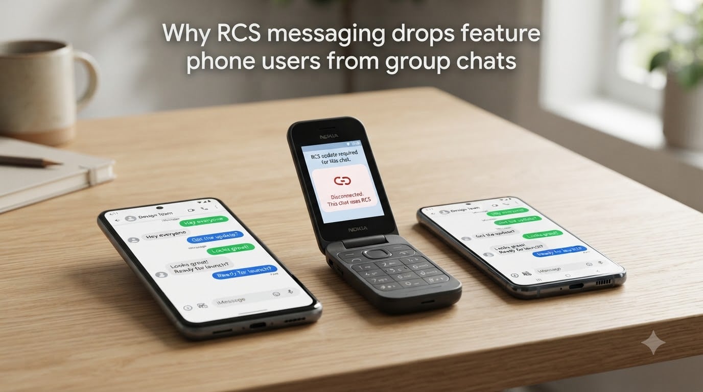 Why RCS messaging drops feature phone users from group chats