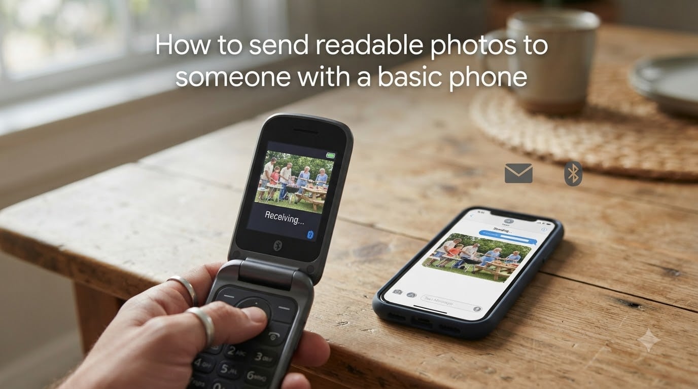 How to send readable photos to someone with a basic phone