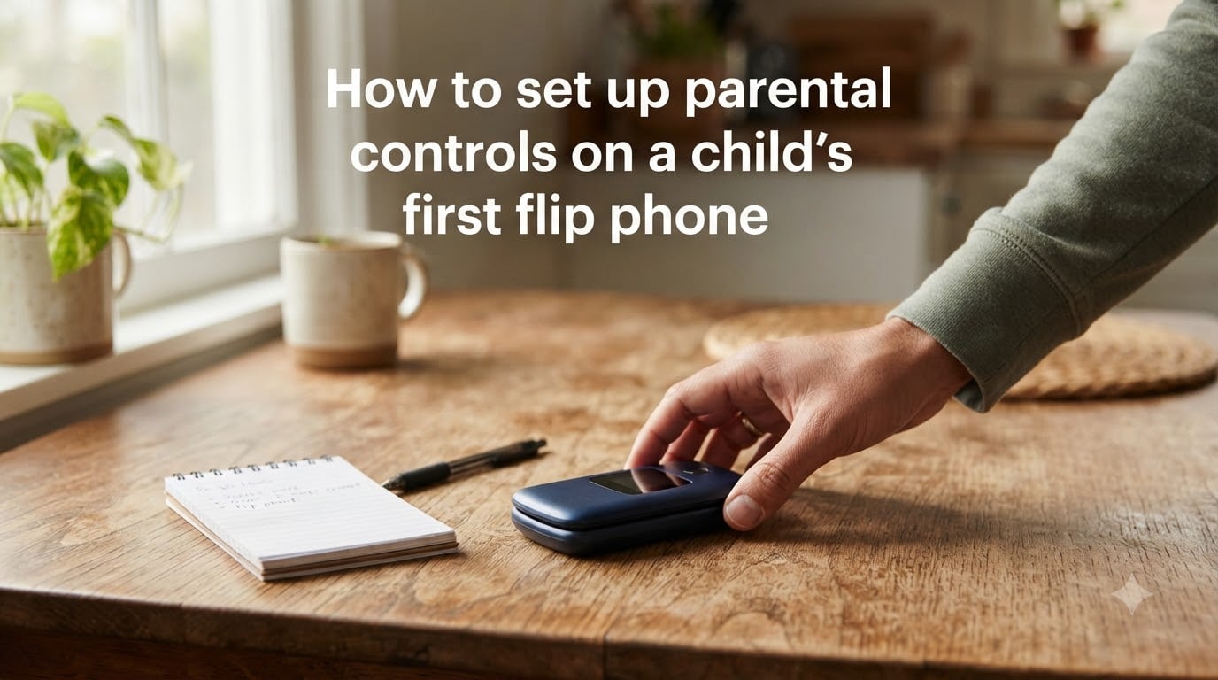 How to set up parental controls on a child's first flip phone