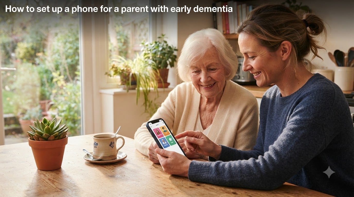 How to set up a phone for a parent with early dementia