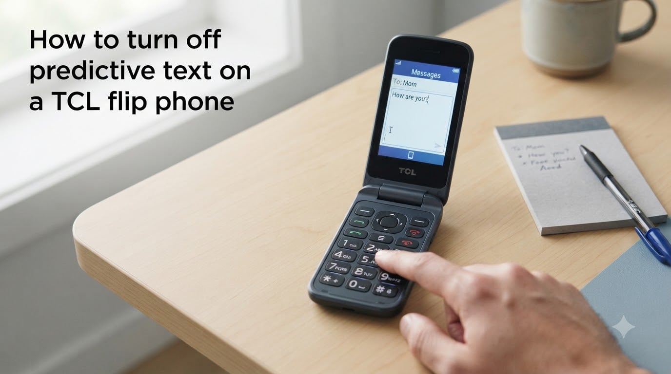 How to turn off predictive text on a TCL flip phone