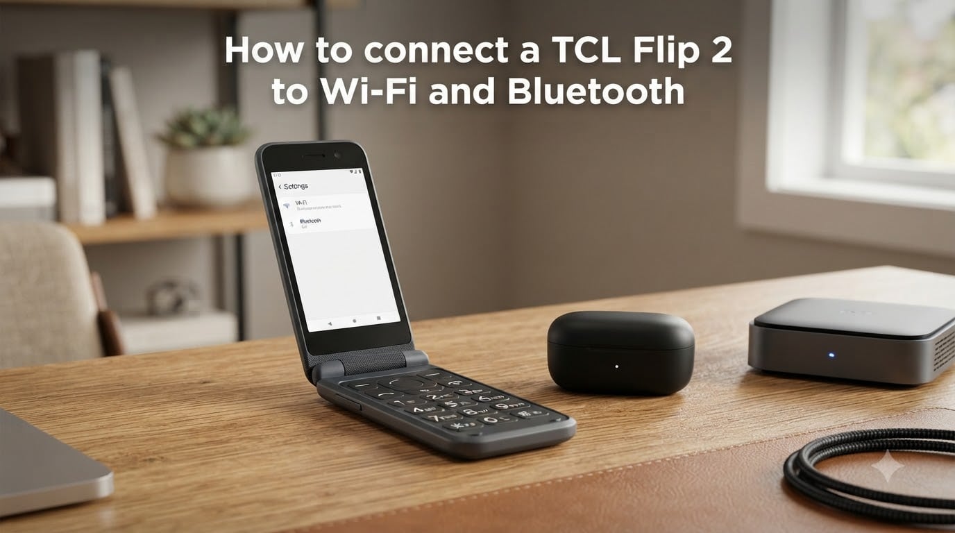 How to connect a TCL Flip 2 to Wi-Fi and Bluetooth