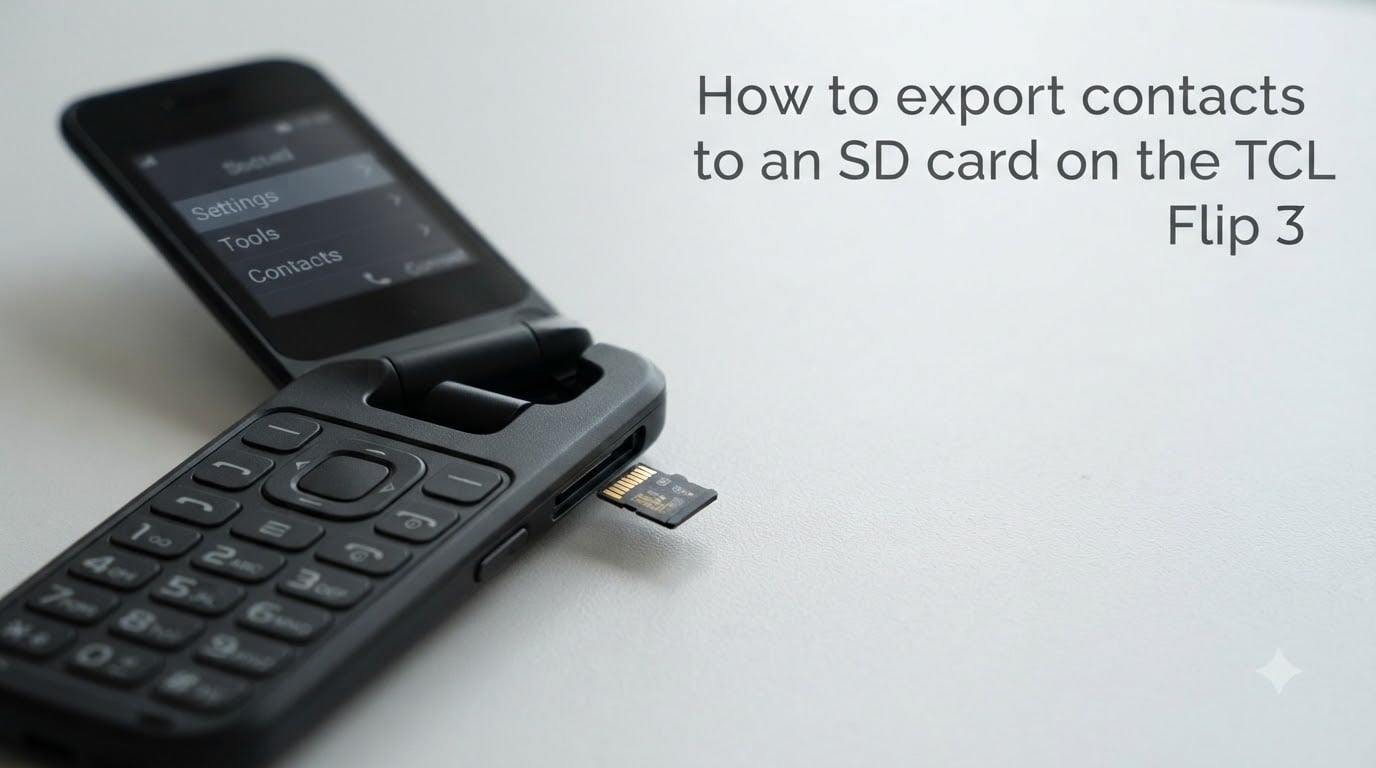 How to export contacts to an SD card on the TCL Flip 3