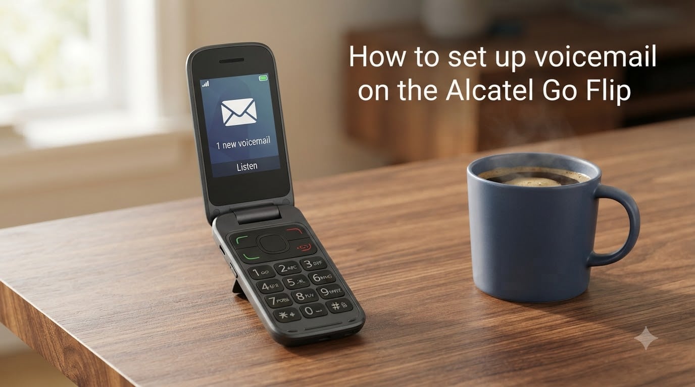 How to set up voicemail on the Alcatel Go Flip