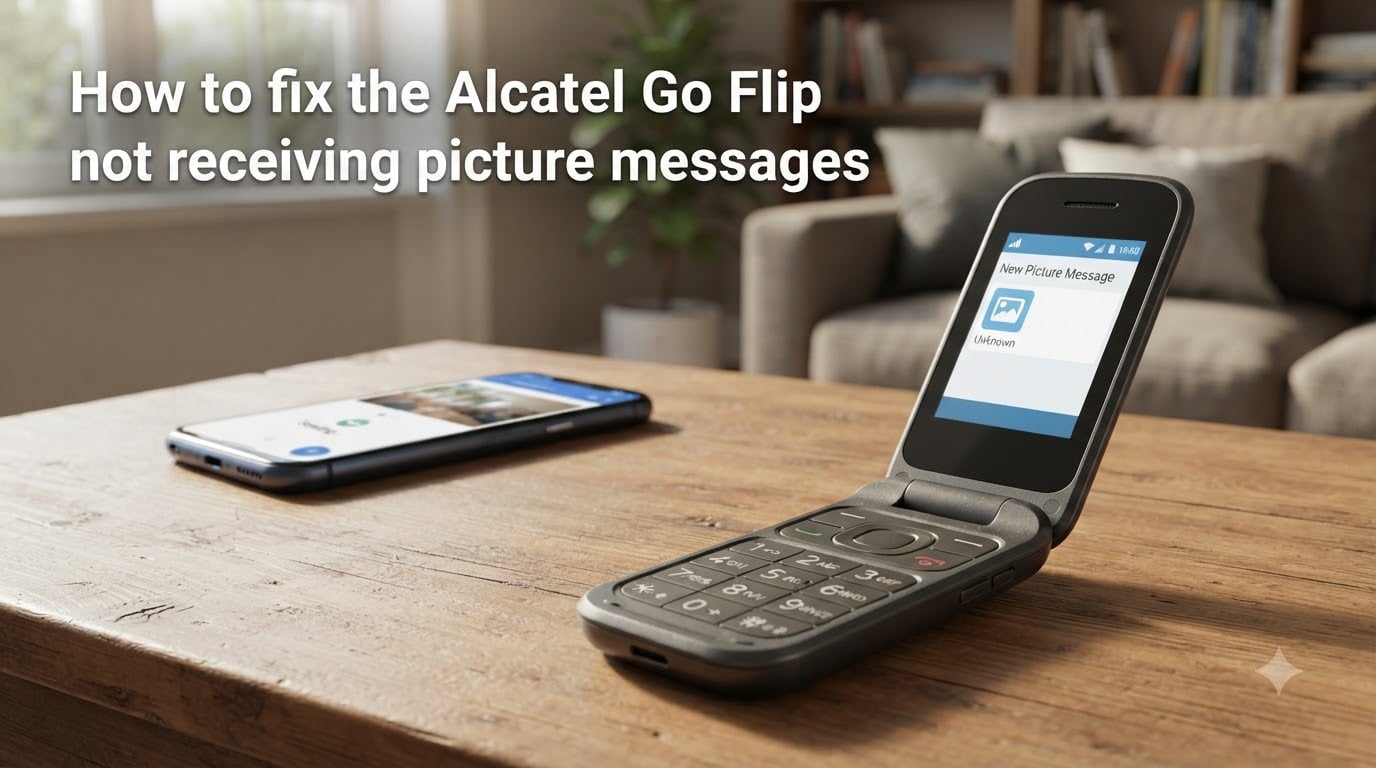 How to fix the Alcatel Go Flip not receiving picture messages