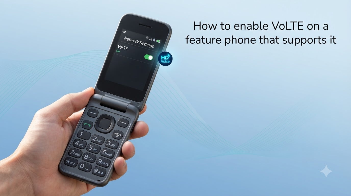 How to enable VoLTE on a feature phone that supports it