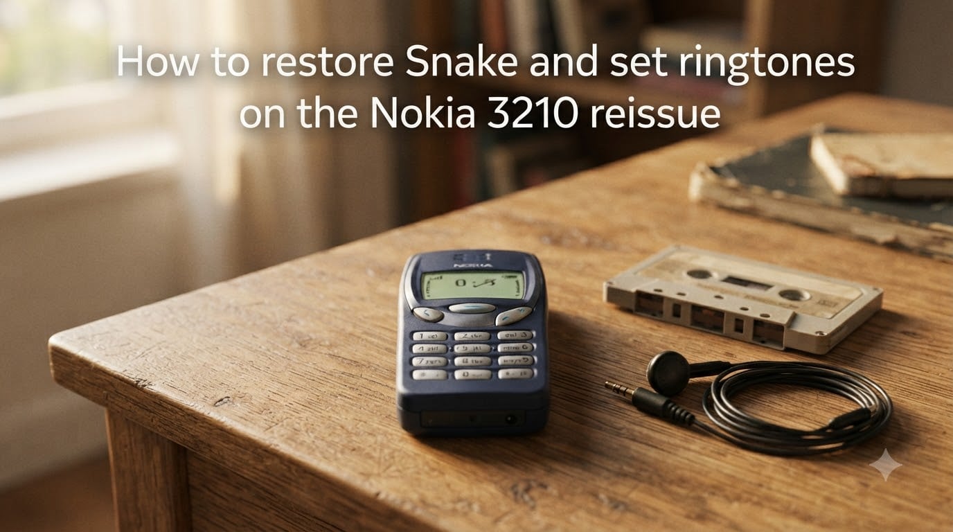How to restore Snake and set ringtones on the Nokia 3210 reissue