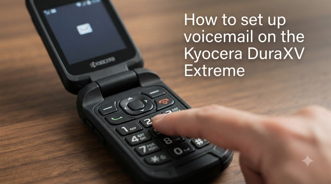 How to set up voicemail on the Kyocera DuraXV Extreme