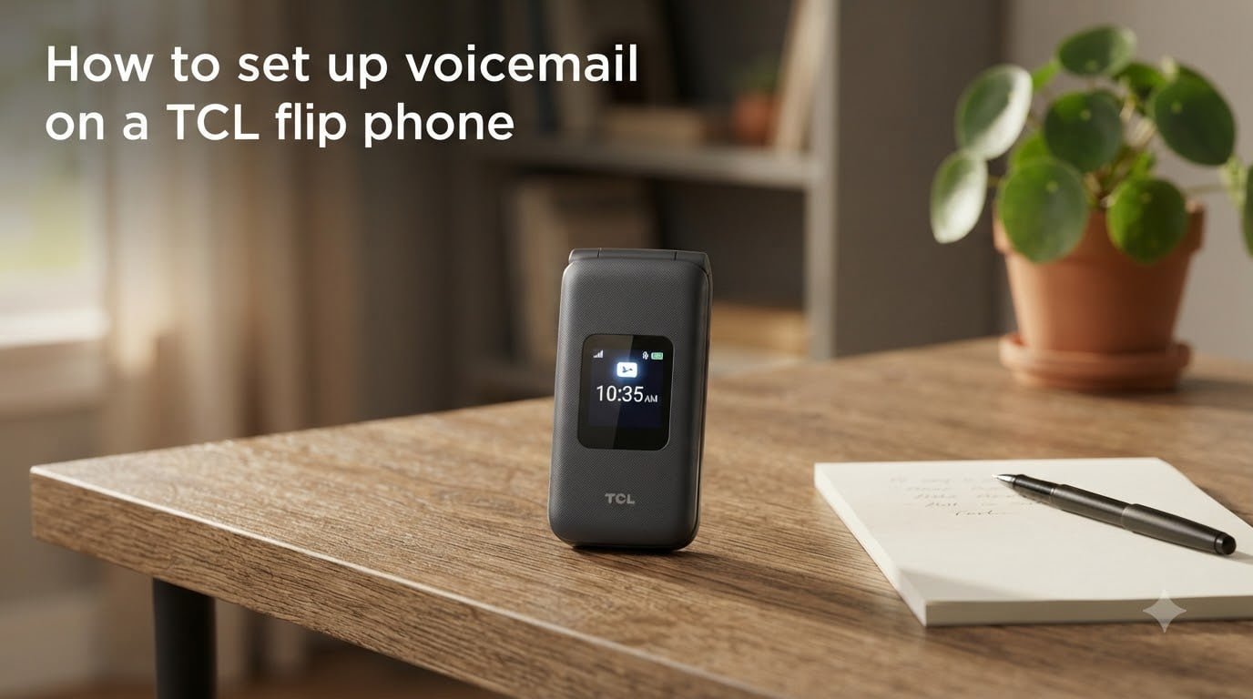 How to set up voicemail on a TCL flip phone