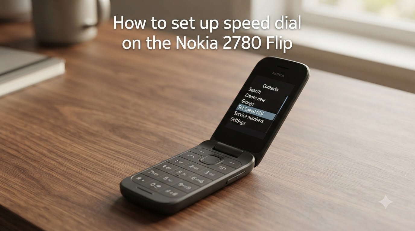 How to set up speed dial on the Nokia 2780 Flip