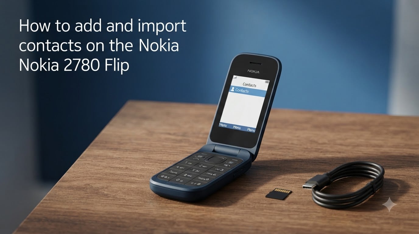 How to add and import contacts on the Nokia 2780 Flip