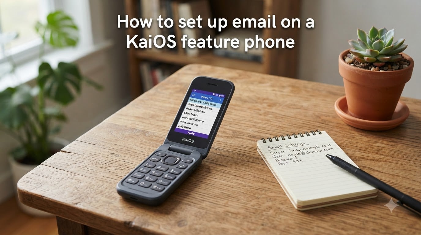 How to set up email on a KaiOS feature phone
