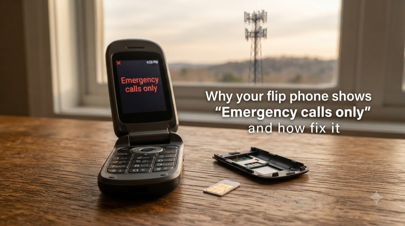 Why your flip phone shows "Emergency calls only" and how to fix it