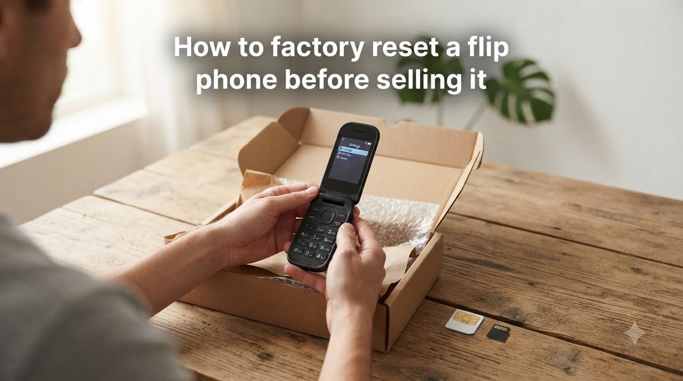 How to factory reset a flip phone before selling it