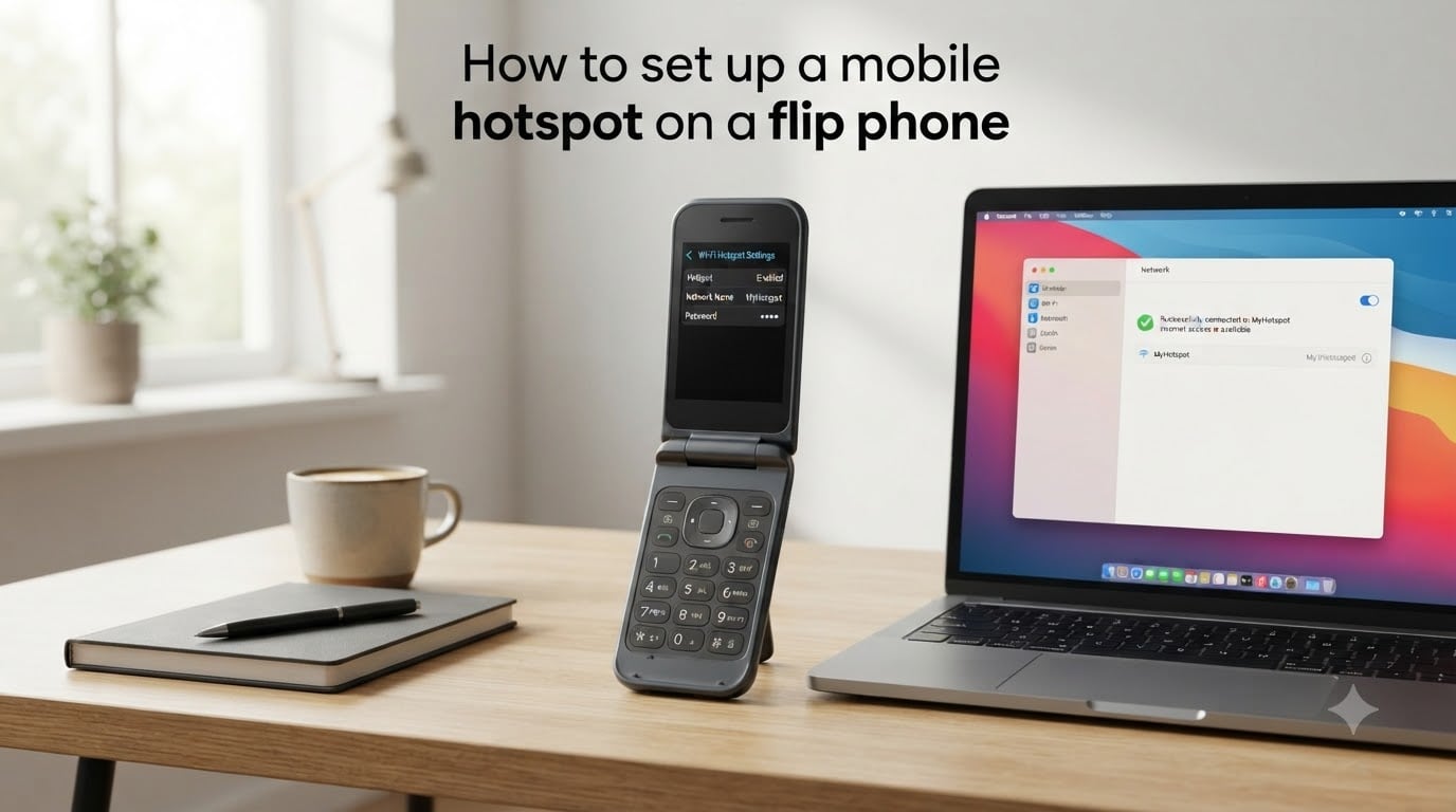 How to set up a mobile hotspot on a flip phone