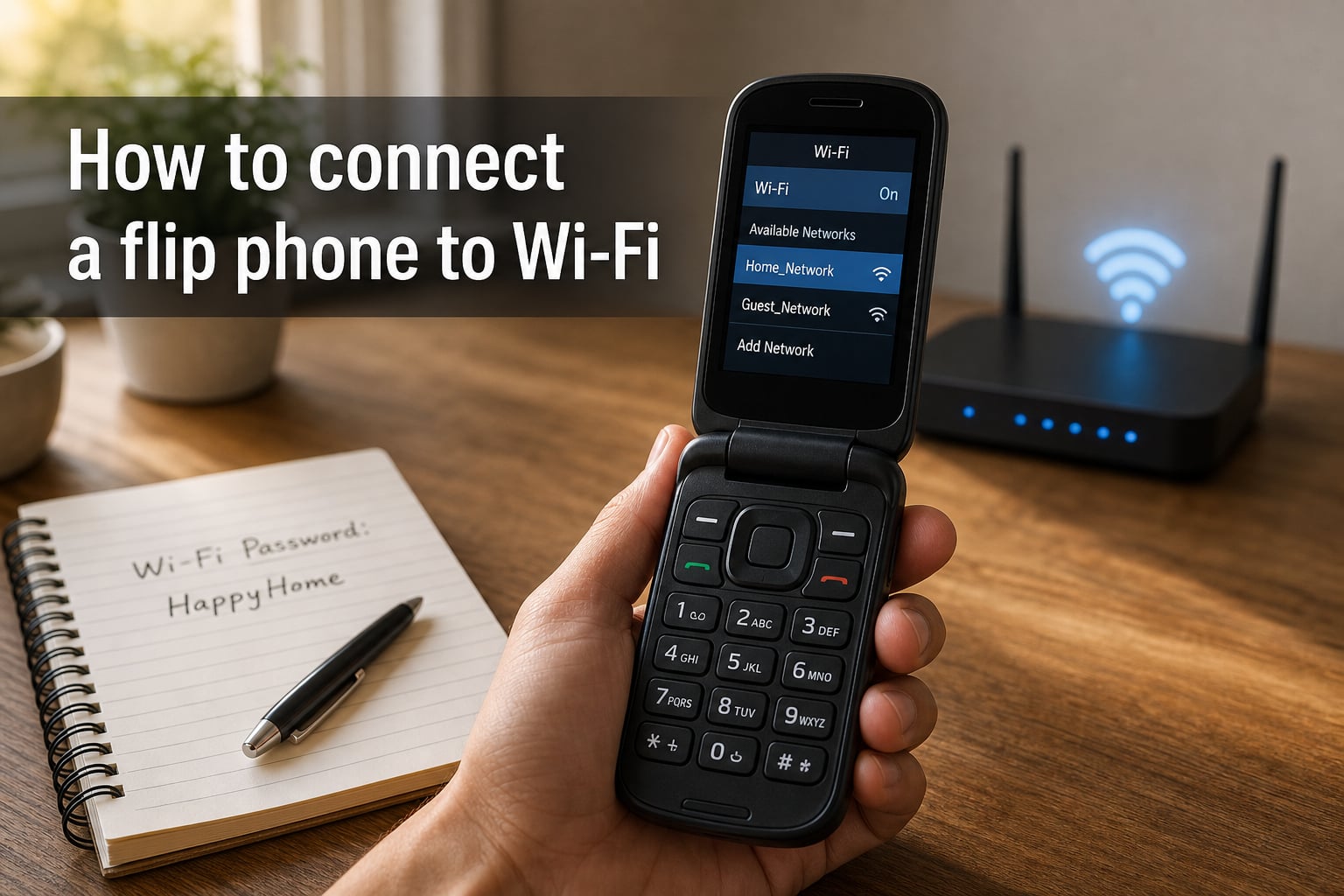 How to connect a flip phone to Wi-Fi
