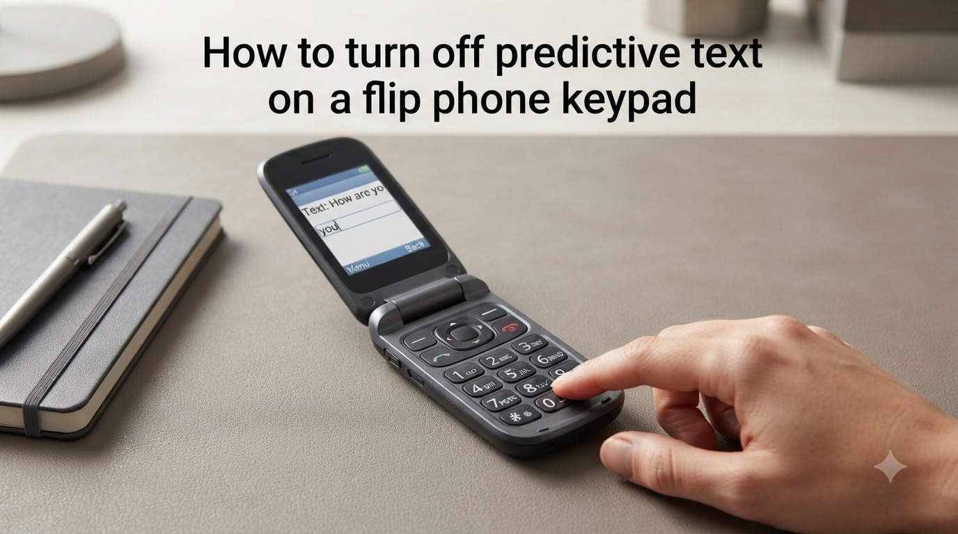How to turn off predictive text on a flip phone keypad