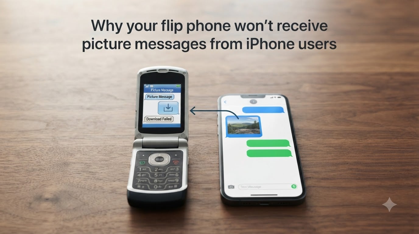 Why your flip phone won't receive picture messages from iPhone users