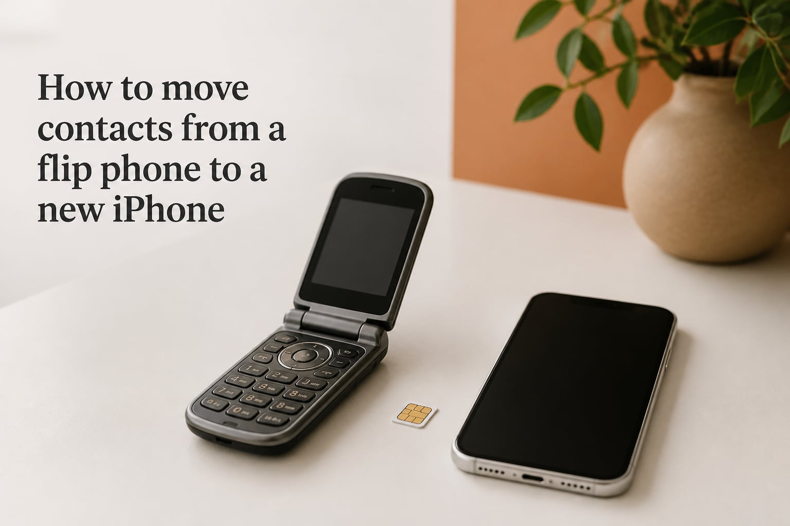 How to move contacts from a flip phone to a new iPhone