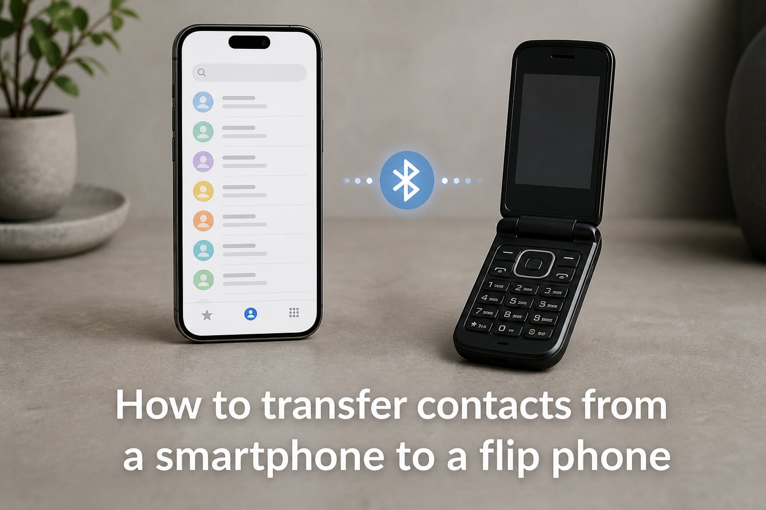 How to transfer contacts from a smartphone to a flip phone
