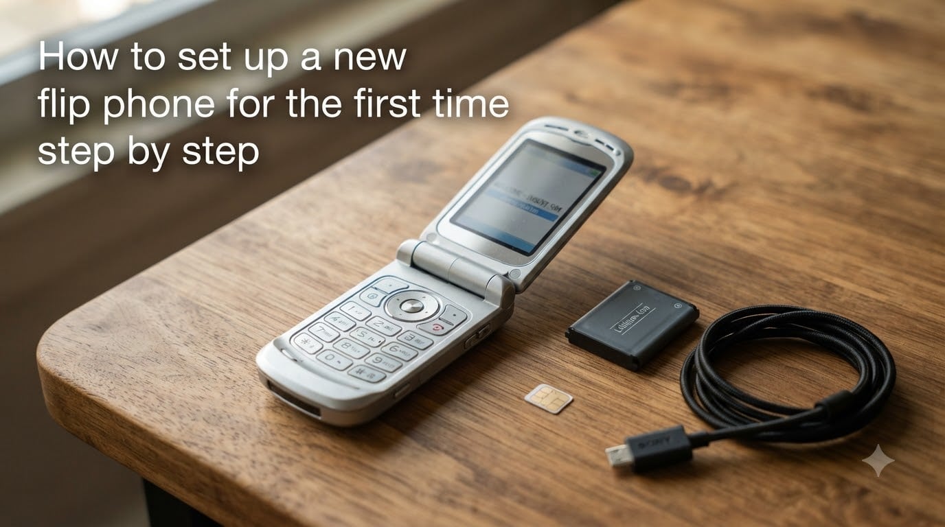 How to set up a new flip phone for the first time step by step