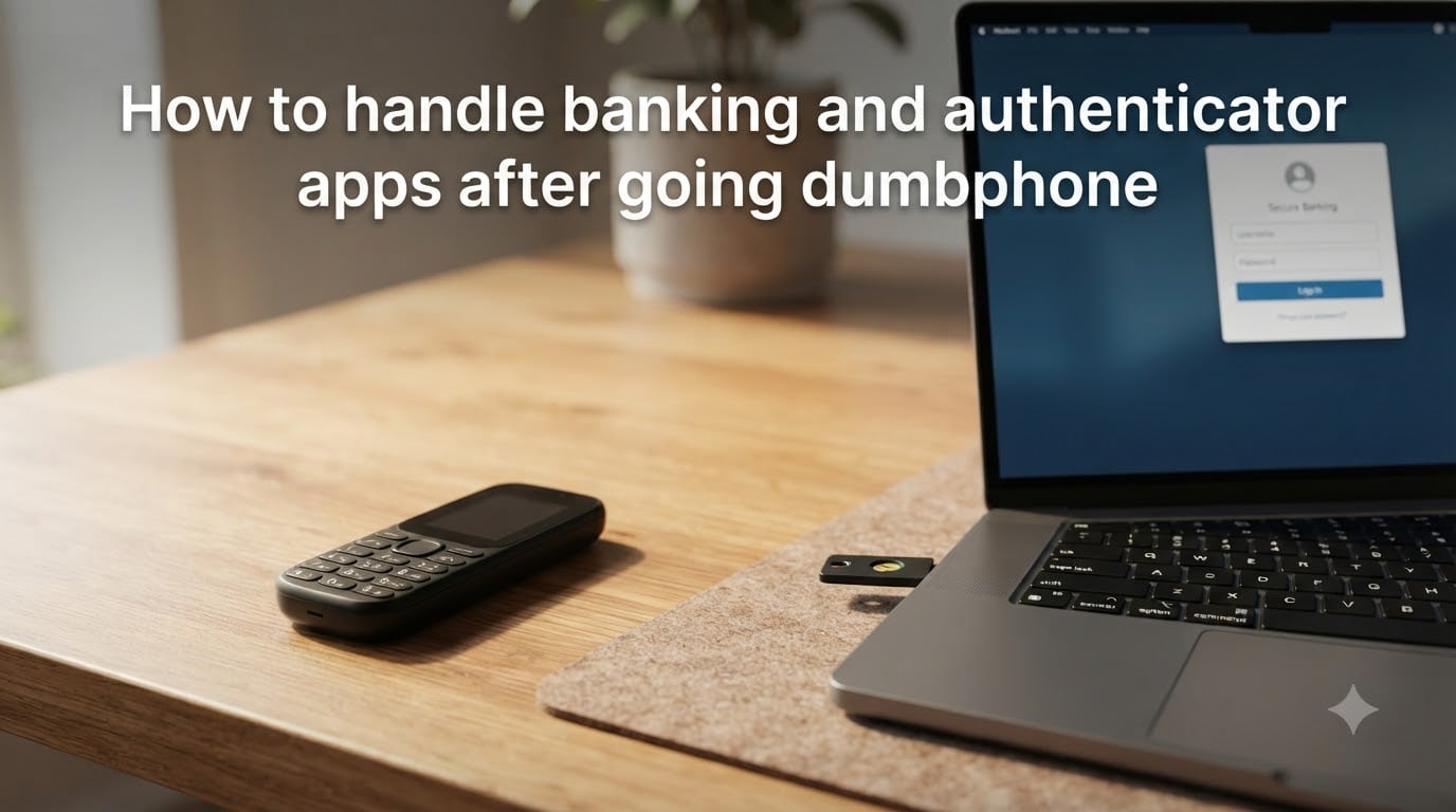 How to handle banking and authenticator apps after going dumbphone