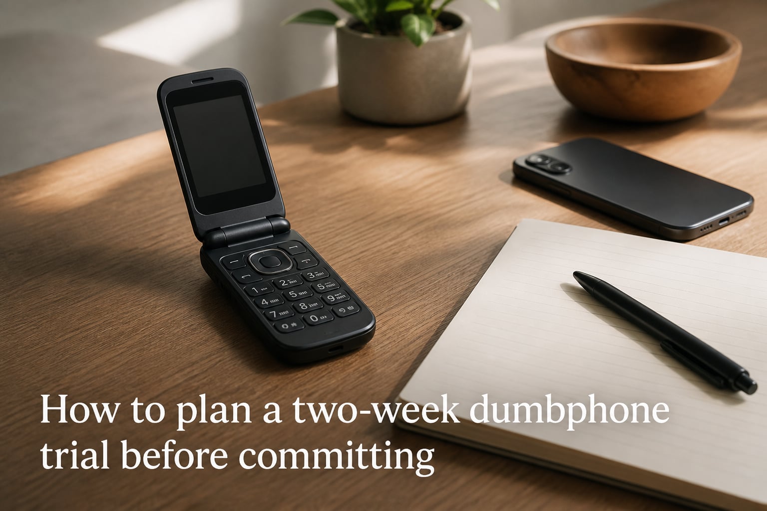How to plan a two-week dumbphone trial before committing