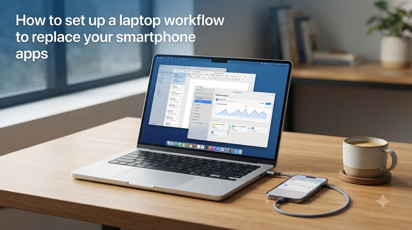 How to set up a laptop workflow to replace your smartphone apps