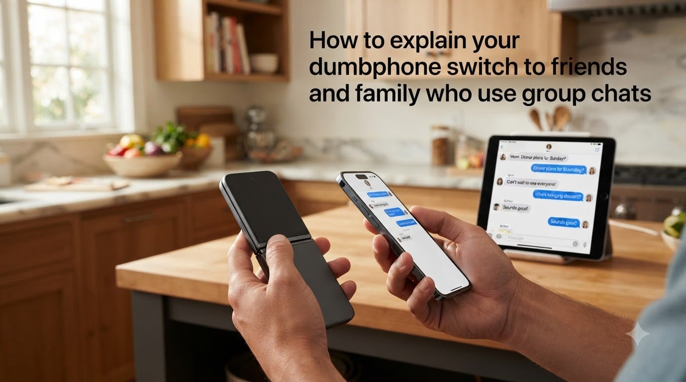 How to explain your dumbphone switch to friends and family who use group chats