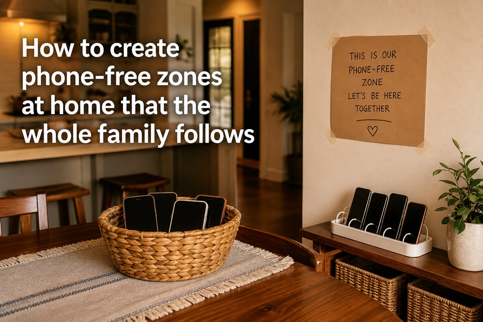 How to create phone-free zones at home that the whole family follows