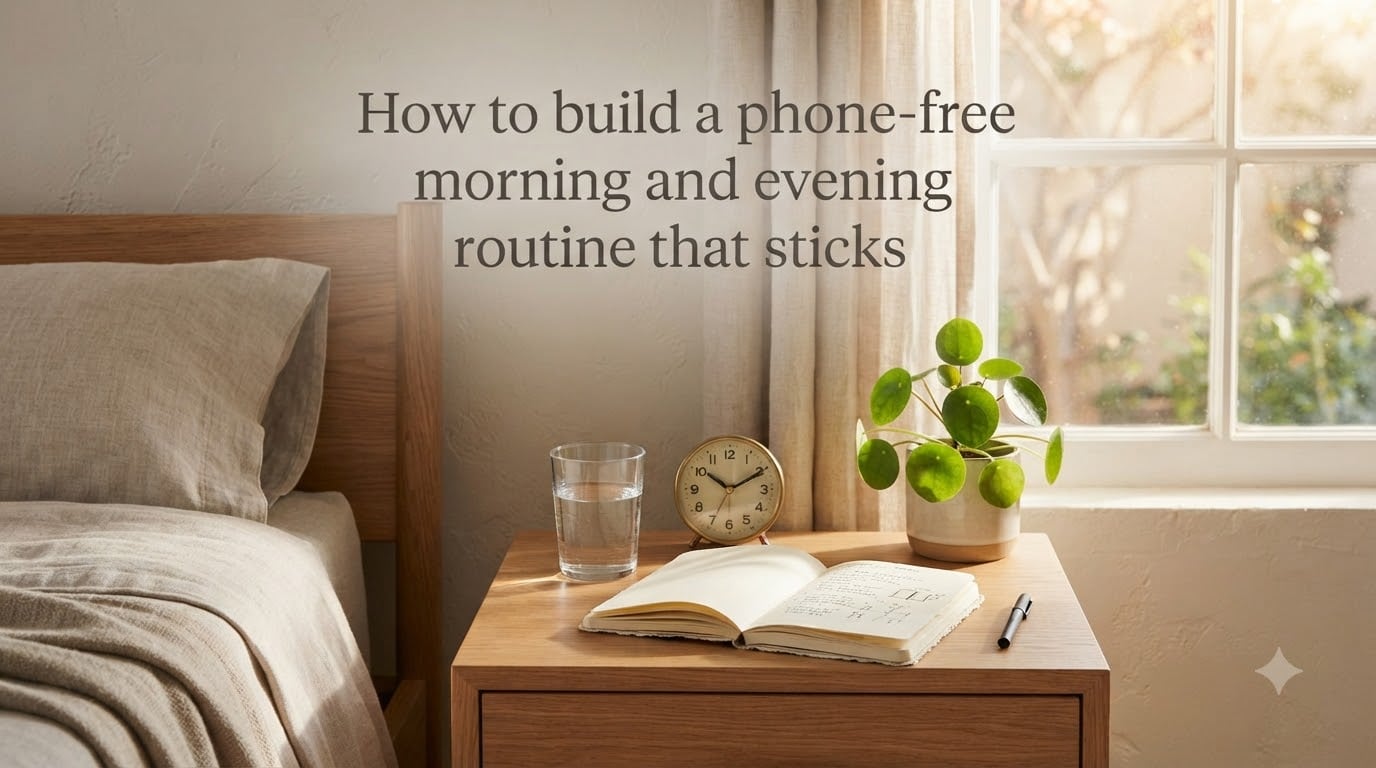 How to build a phone-free morning and evening routine that sticks