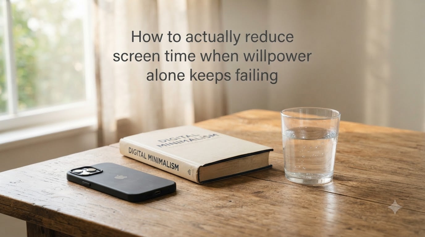 How to actually reduce screen time when willpower alone keeps failing